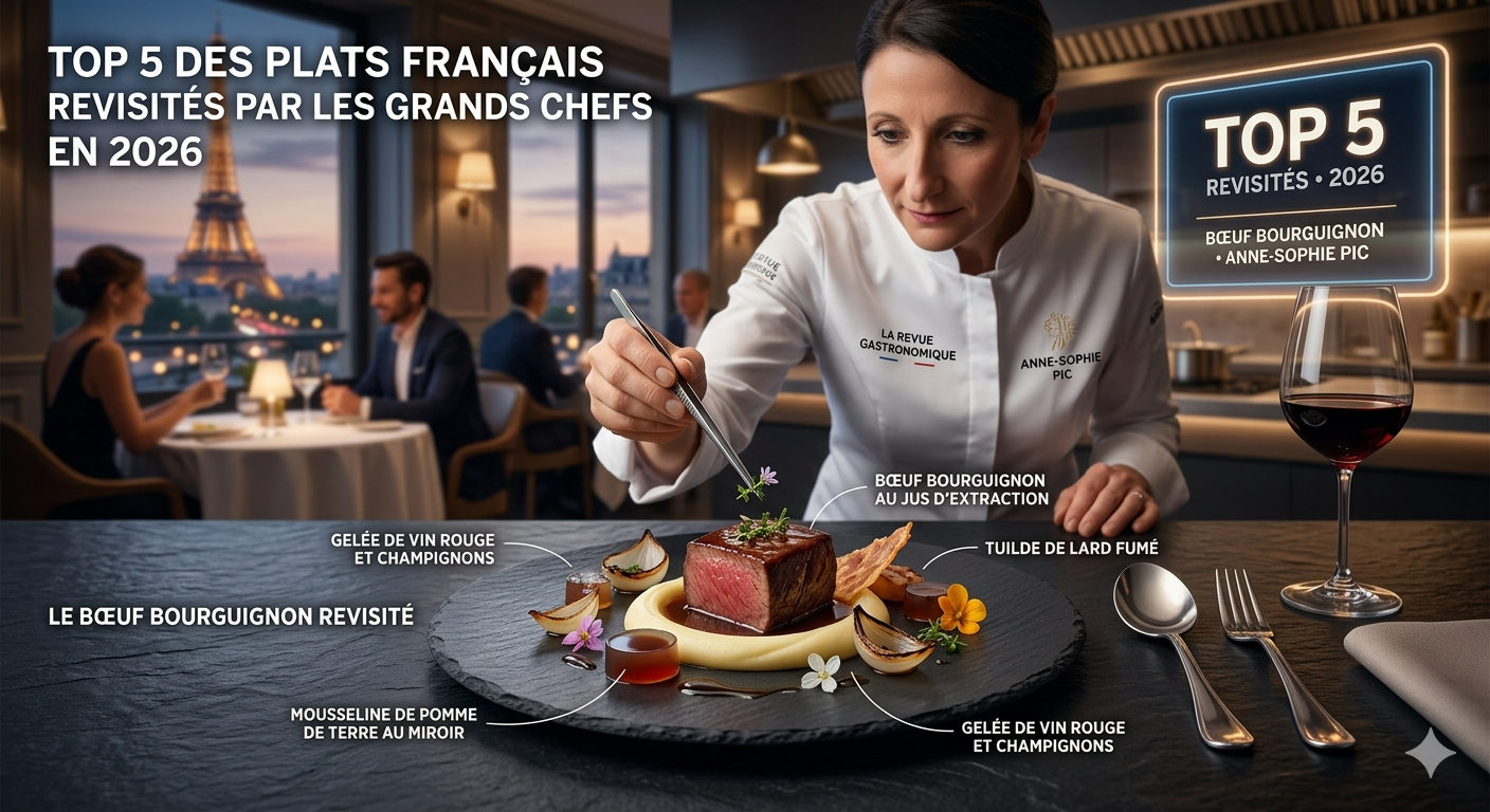 Top 5 plats français revisités par les grands chefs en 2026